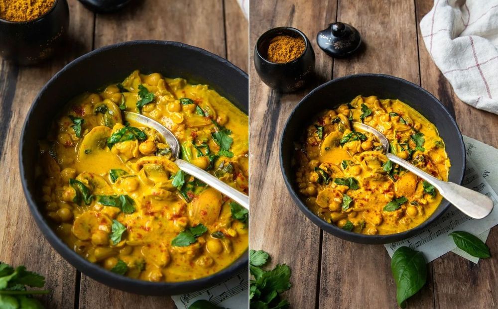 La recette de curry de pois chiche, champignons et épinards facile | So Busy Girls