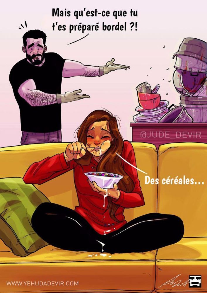 Cet illustrateur s'inspire de sa vie quotidienne avec sa femme pour créer des bandes dessinées amusantes | So Busy Girls