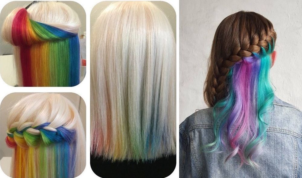 Découvrez la coloration arc-en-ciel cachée pour celles qui ne sont pas prêtes à se teindre les cheveux | So Busy Girls