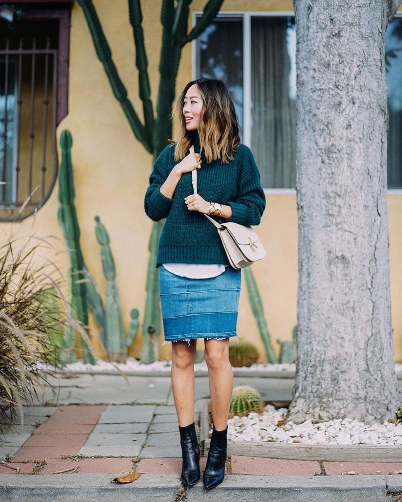 AVEC UNE JUPE EN JEAN | So Busy Girls