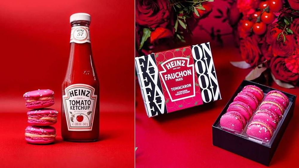 Ça ne faisait envie à personne, ils l'ont fait : les macarons au ketchup Fauchon x Heinz existent ! | So Busy Girls