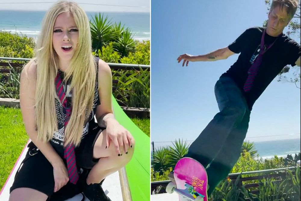 Pour fêter son arrivée sur TikTok, Avril Lavigne poste une vidéo "Sk8er Boi" avec le skateur pro Tony Hawk | So Busy Girls