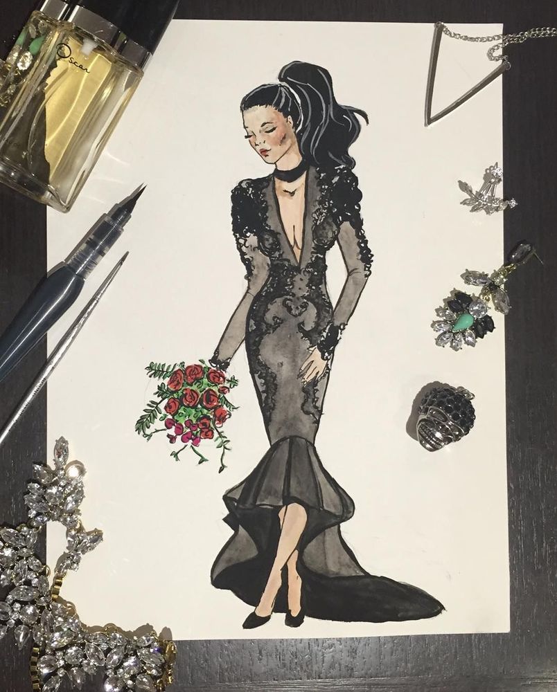 Elle se marie en noir... et sa robe de mariée est tout simplement splendide ! | So Busy Girls