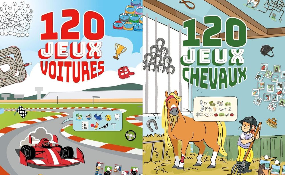 120 jeux pour les passionnés de chevaux ou de voitures dès 6 ans : les livres à glisser dans la valise pour les vacances | So Busy Girls