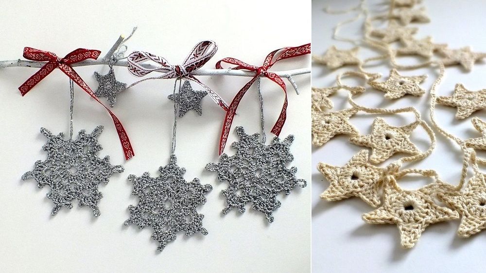 Elle réalise des étoiles et des guirlandes en crochet à la main, et on rêve de les voir sur notre sapin | So Busy Girls