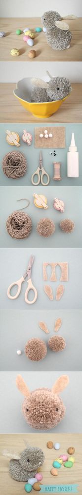 Un lapin de Pâques en pompon | So Busy Girls