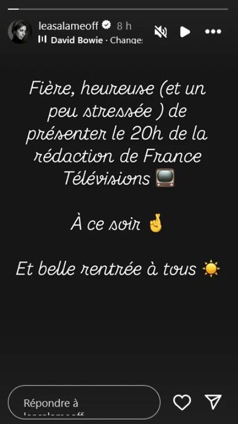 L&eacute;a Salam&eacute; au JT de France 2 : un premier soir marqu&eacute; par une exigence surprenante sur le plateau