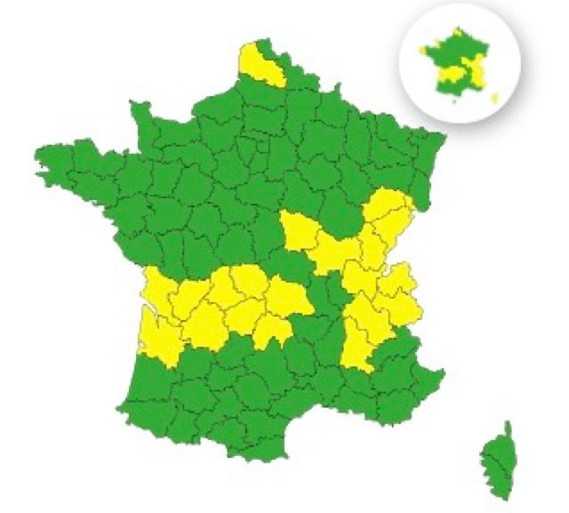 Pluie-inondation : voici les 21 départements placés en vigilance jaune ce lundi 24 novembre