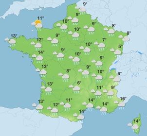 m&eacute;t&eacute;o 14 mars