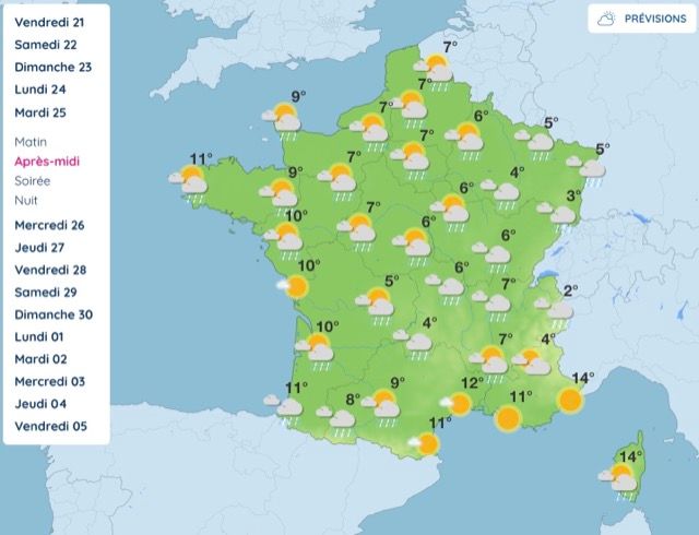 Ce que réserve vraiment la météo mardi 25 novembre : du froid, de la pluie et de belles éclaircies