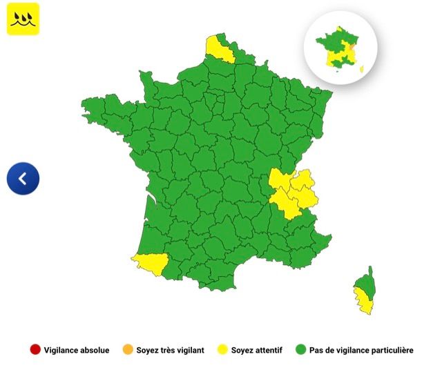 Pluie-inondation : voici les 7 départements en vigilance jaune ce mardi 25 novembre 2025
