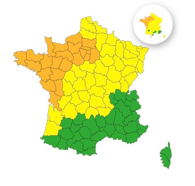 Neige et verglas : voici les 26 d&eacute;partements en vigilance orange ce mardi 6 janvier