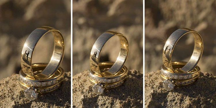 Il prend des photos de mariage sublimes dans le reflet des alliances | So Busy Girls