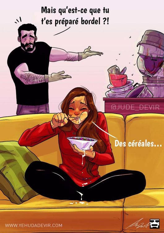Cet illustrateur s'inspire de sa vie quotidienne avec sa femme pour créer des bandes dessinées amusantes | So Busy Girls