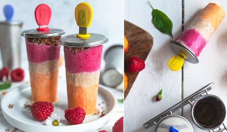 La recette de glace maison aux 3 saveurs abricot, amande et framboise | So Busy Girls