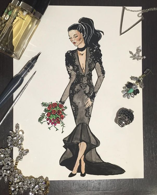 Elle se marie en noir... et sa robe de mariée est tout simplement splendide ! | So Busy Girls