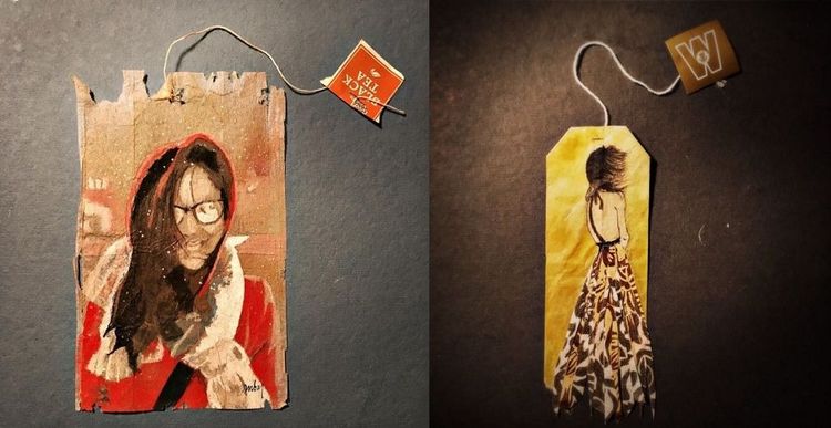 Elle dessine sur des sachets de thé usagés et le résultat est magnifique | So Busy Girls