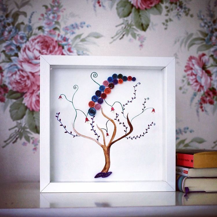 Idée déco simple et pas chère : des tableaux colorés à l'aquarelle et avec des feuilles de papier enroulées | So Busy Girls