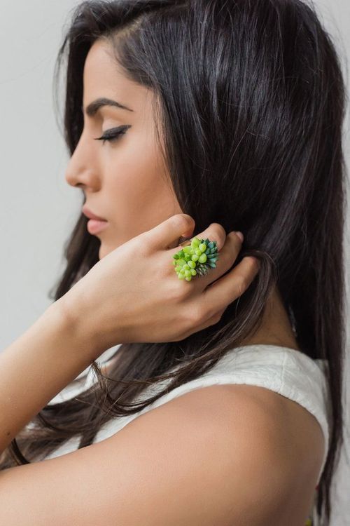 Bague ovale en succulentes | So Busy Girls