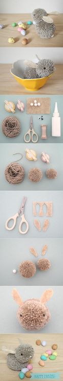 Un lapin de Pâques en pompon | So Busy Girls