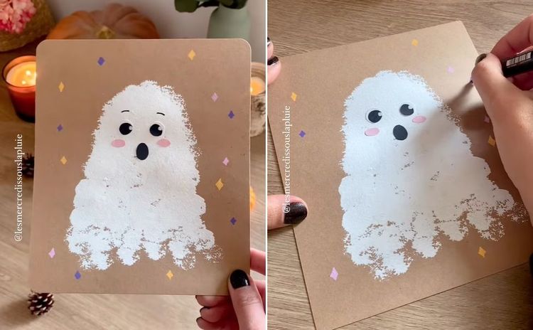 Activit&eacute; Halloween enfant facile : comment faire un fant&ocirc;me en peinture ?