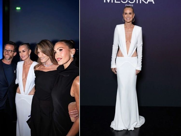 Laeticia Hallyday aux côtés de Carla Bruni : « Aucune classe », « Quelle horreur », sa robe très échancrée déclenche une vague de critiques | So Busy Girls