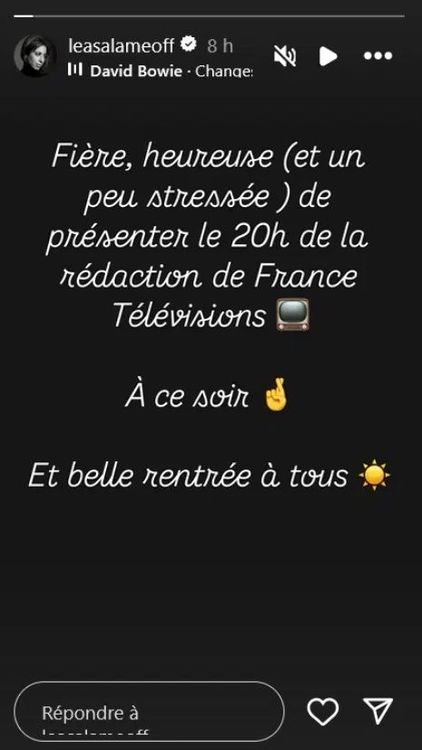 L&eacute;a Salam&eacute; au JT de France 2 : un premier soir marqu&eacute; par une exigence surprenante sur le plateau