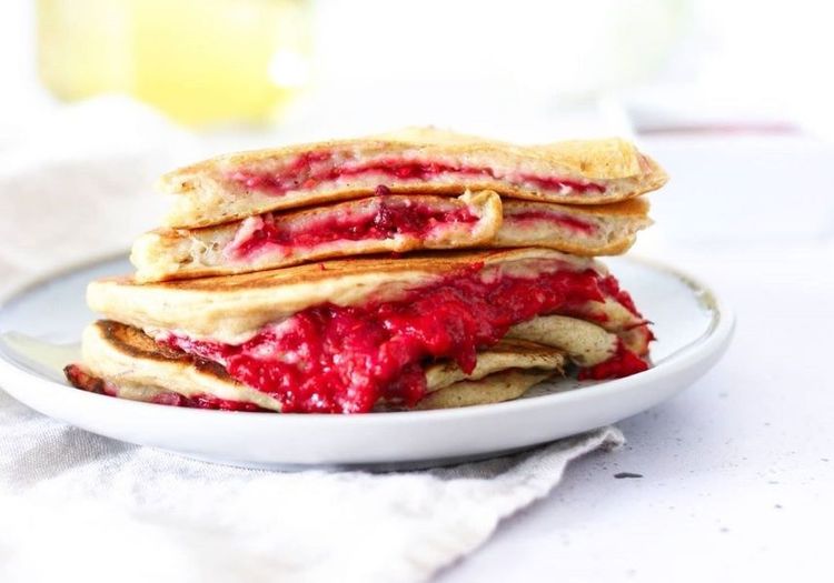 La recette des pancakes framboises et skyr maison facile