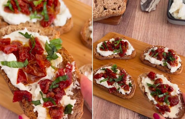recette-tartines-apero-ricotta-tomates-confites-ciboulette
