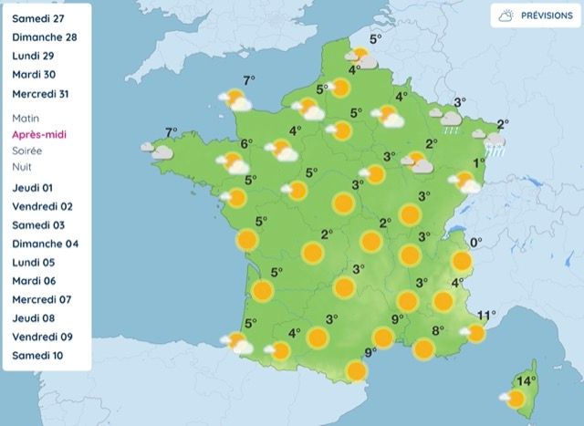 Météo : froid hivernal, retour du soleil, voici le temps qu'il fera mercredi 31 décembre