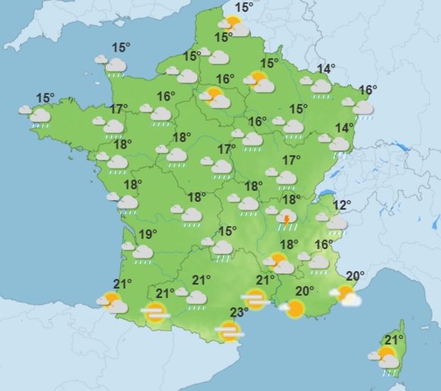Pluie, vent, baisse des temp&eacute;ratures : la m&eacute;t&eacute;o se d&eacute;cha&icirc;ne cette semaine