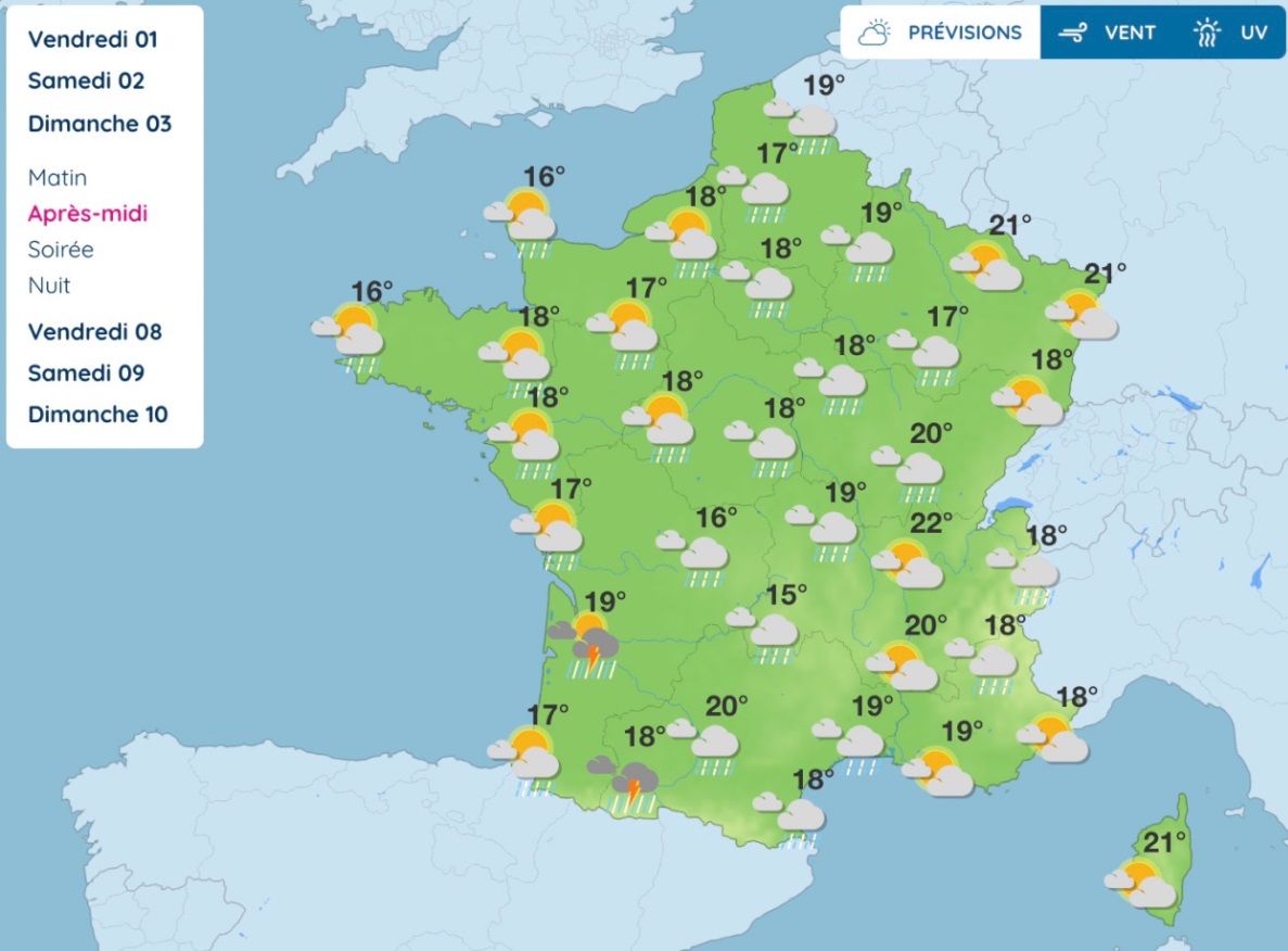 M&eacute;t&eacute;o du week-end du 1er mai : ce changement qui risque de bousculer vos plans