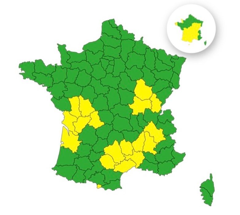 Pluie et inondations : 17 départements placés en vigilance jaune ce dimanche 31 août 2025