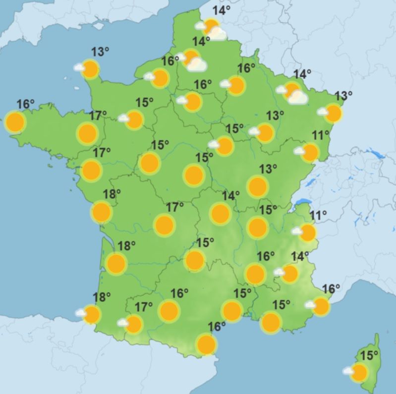 Météo semaine prochaine : soleil dominant, températures fraîches : les prévisions complètes jour par jour en France