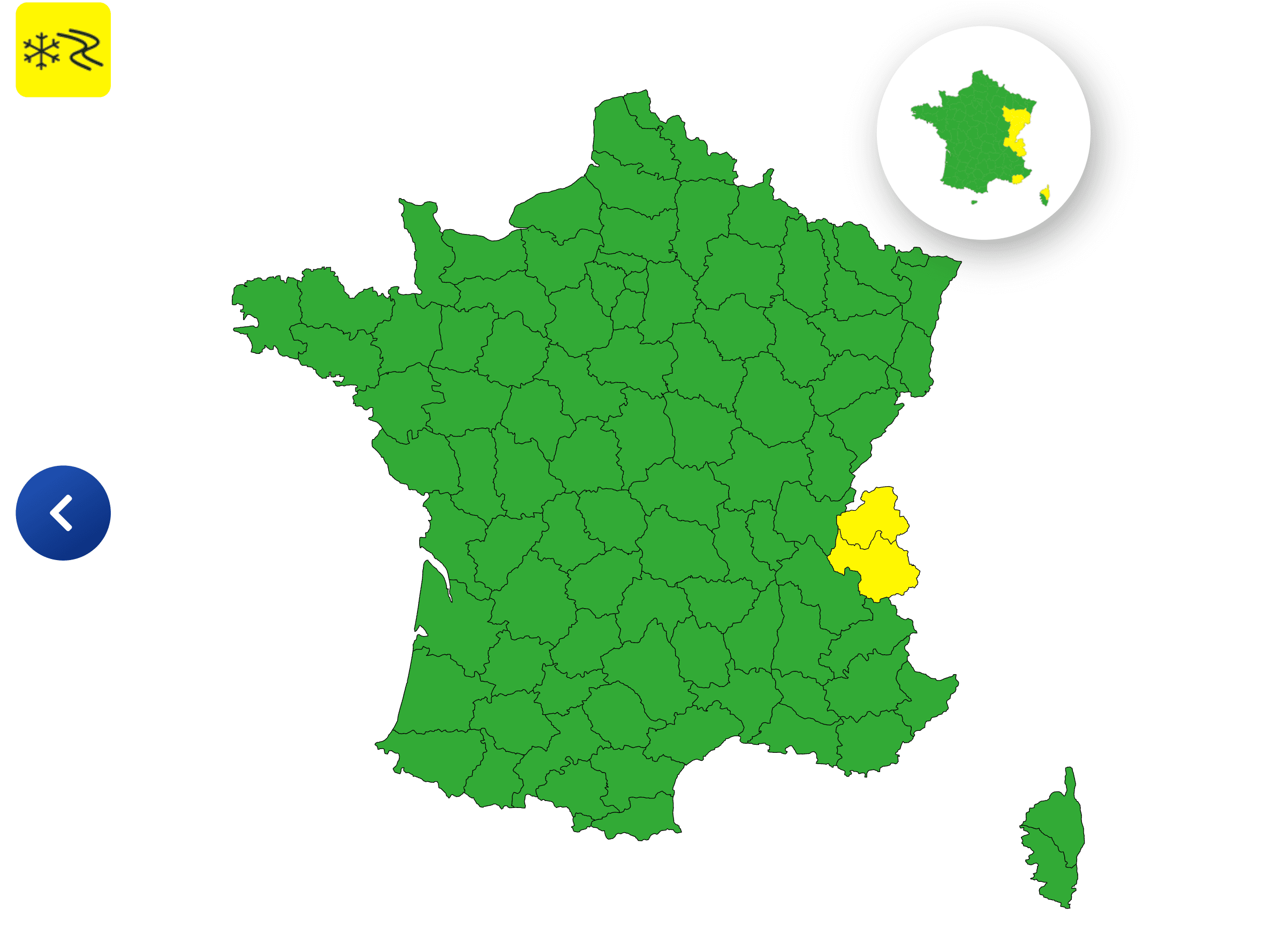 Neige-verglas : voici les 2 départements placés en vigilance jaune ce lundi 27 octobre 2025