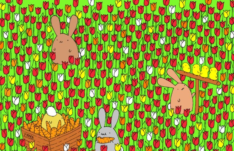 Cherche et trouve sur le thème des oeufs de Pâques