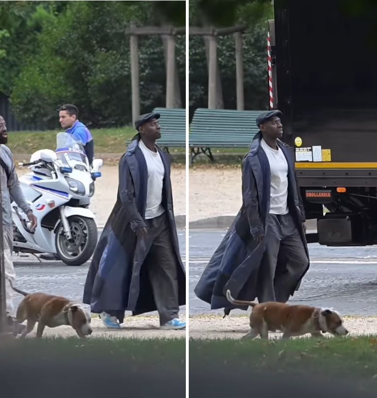 Omar Sy aperçu dans Paris avec son American Staff : les images qui interpellent