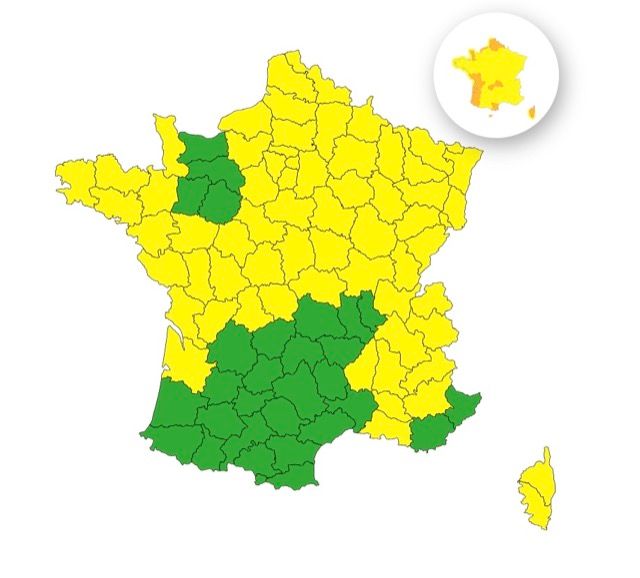 Orages : voici les 67 départements placés en vigilance jaune ce jeudi 23 octobre 2025
