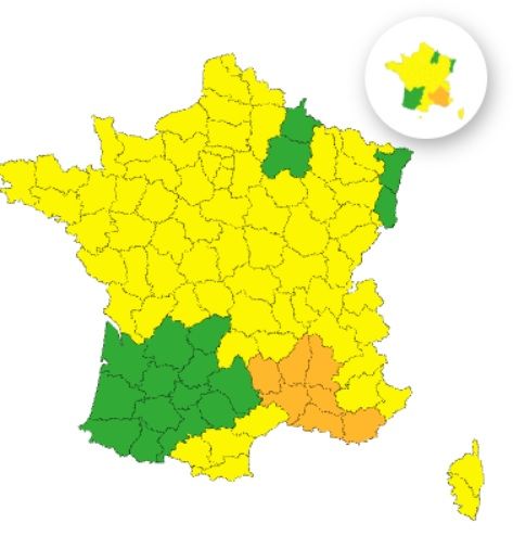 Orages : 70 départements placés en vigilance jaune ce lundi 1er septembre 2025