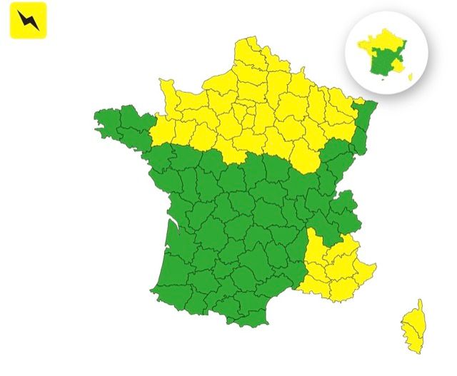 Orages : voici les 42 départements placés en vigilance jaune ce lundi 20 octobre 2025