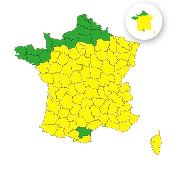 Pluie et inondations : 36 départements en vigilance jaune ce mercredi 20 août