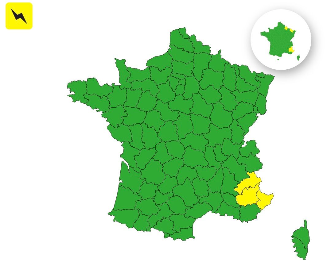 Orages : voici les 3 d&eacute;partements plac&eacute;s en vigilance jaune ce mercredi 24 septembre