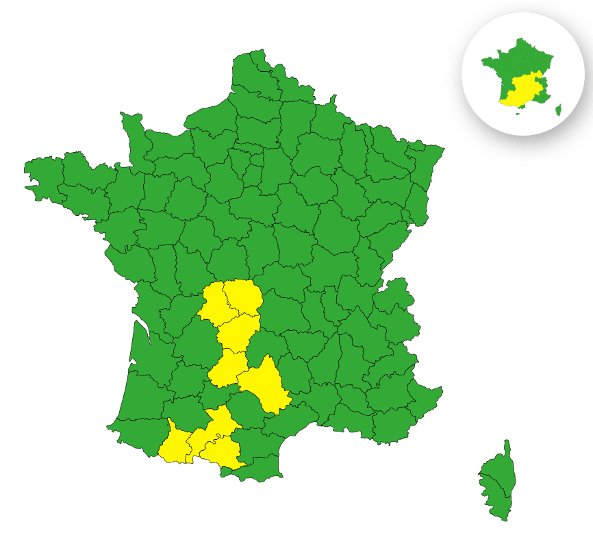 Orages : voici les 8 départements placés en vigilance jaune ce vendredi 14 novembre