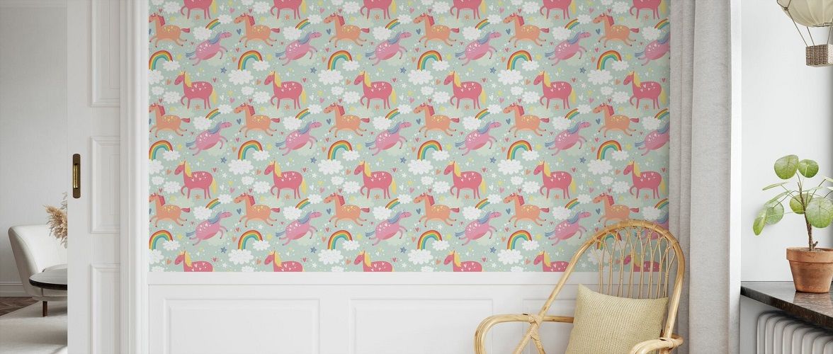 papier-peint-licorne-arc-en-ciel