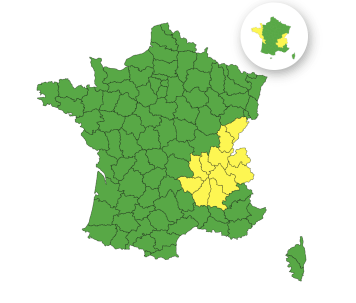 Pluie-inondation : voici les 11 départements placés en vigilance jaune ce dimanche 2 novembre 2025