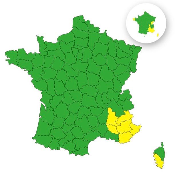 Pluie-inondation : voici les 7 départements placés en vigilance jaune ce jeudi 30 octobre