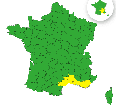 Pluie-inondation : quatre départements placés en vigilance jaune ce mercredi