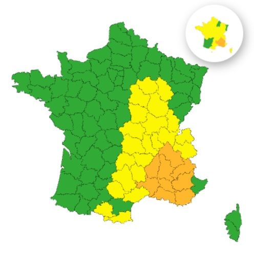 Pluie et inondations : 22 départements en vigilance jaune ce lundi 1er septembre 2025