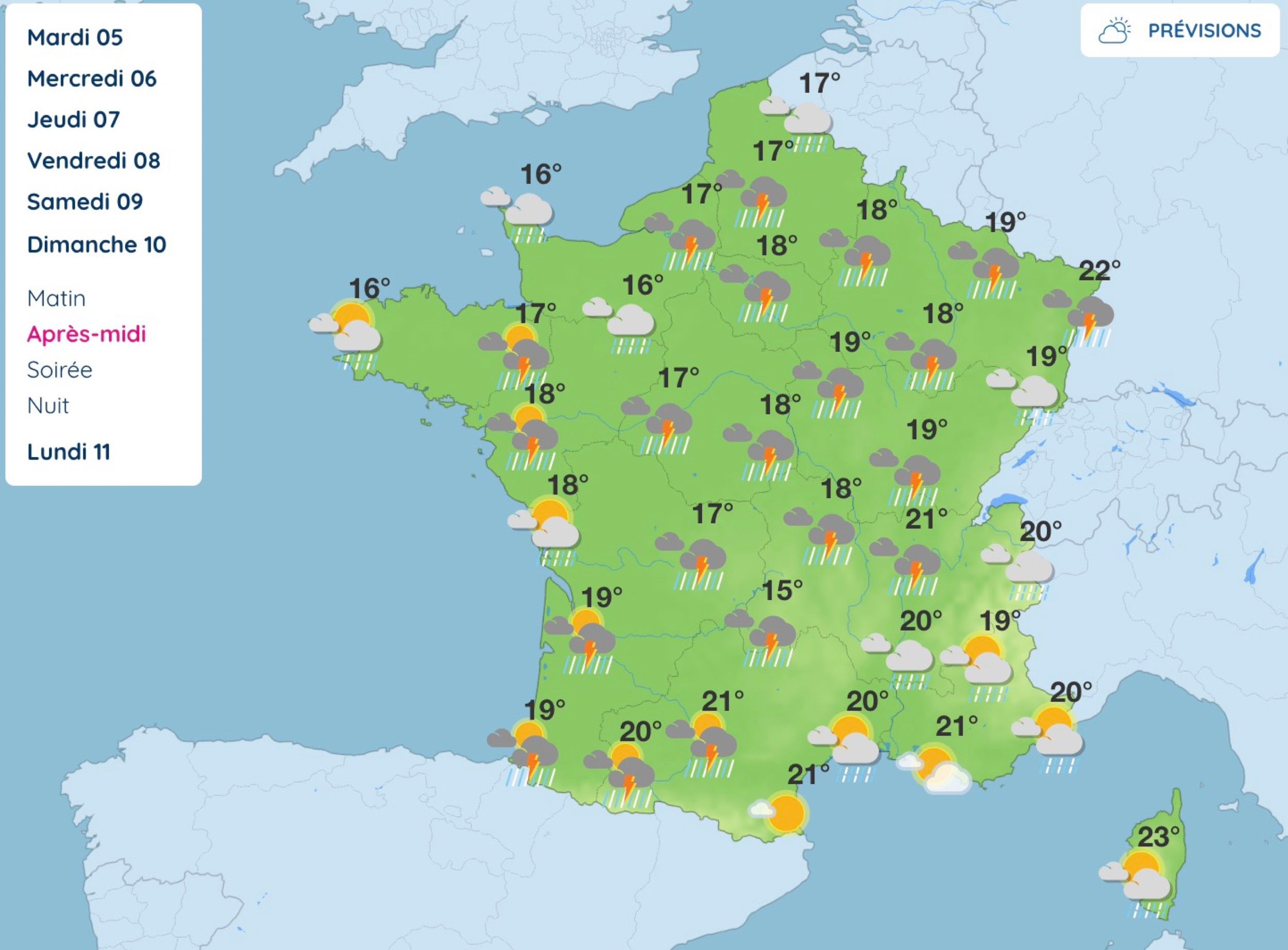 Pont du 8-Mai : ces régions où les orages pourraient gâcher votre week-end prolongé