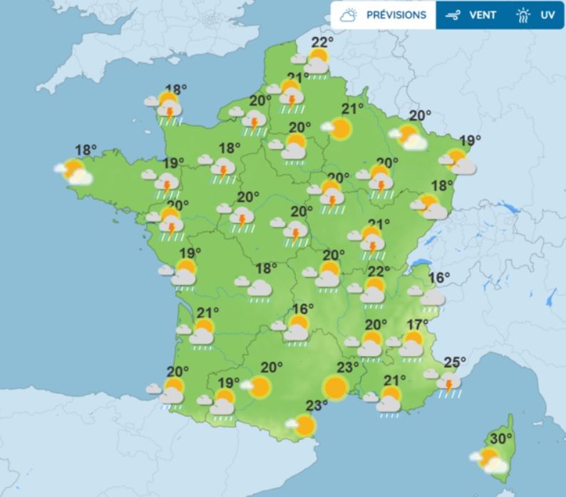 Pr&eacute;visions m&eacute;t&eacute;o : quel temps fera t-il lundi 1er septembre ?